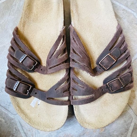 Birkenstock Brown Granada Mocha Strappy Sandals SZ 7-7.5 - Picture 7 of 14